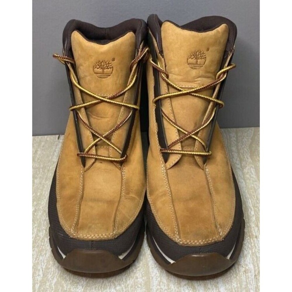 Timberland Hiking Boots Shoes Women's Size 8M 85370 Tan & Brown Leather Lace Up